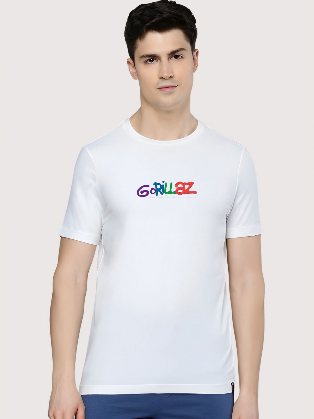 

Moda Rapido Men Graphic Printed Round Neck Cotton T-shirt, White