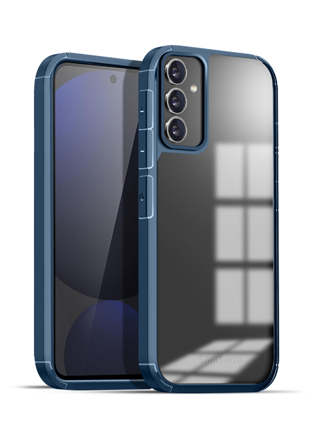 

Karwan Solid Samsung A13 Shockproof Bumper Back Case, Blue