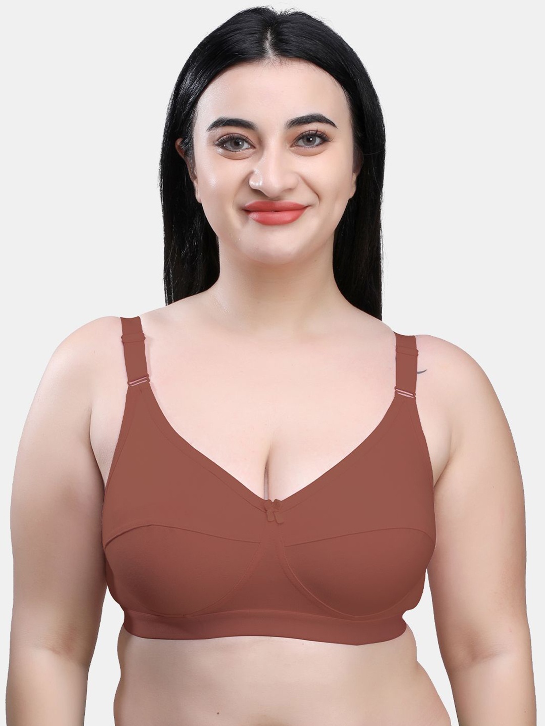 

SKDREAMS Women Full Coverage Non-Wired and Non Padded Bra, Red