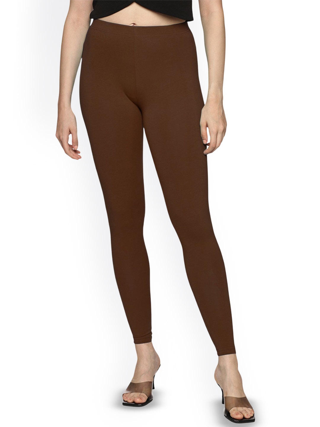 

Coppersmith Women Ankle Length Breathable Leggings, Brown