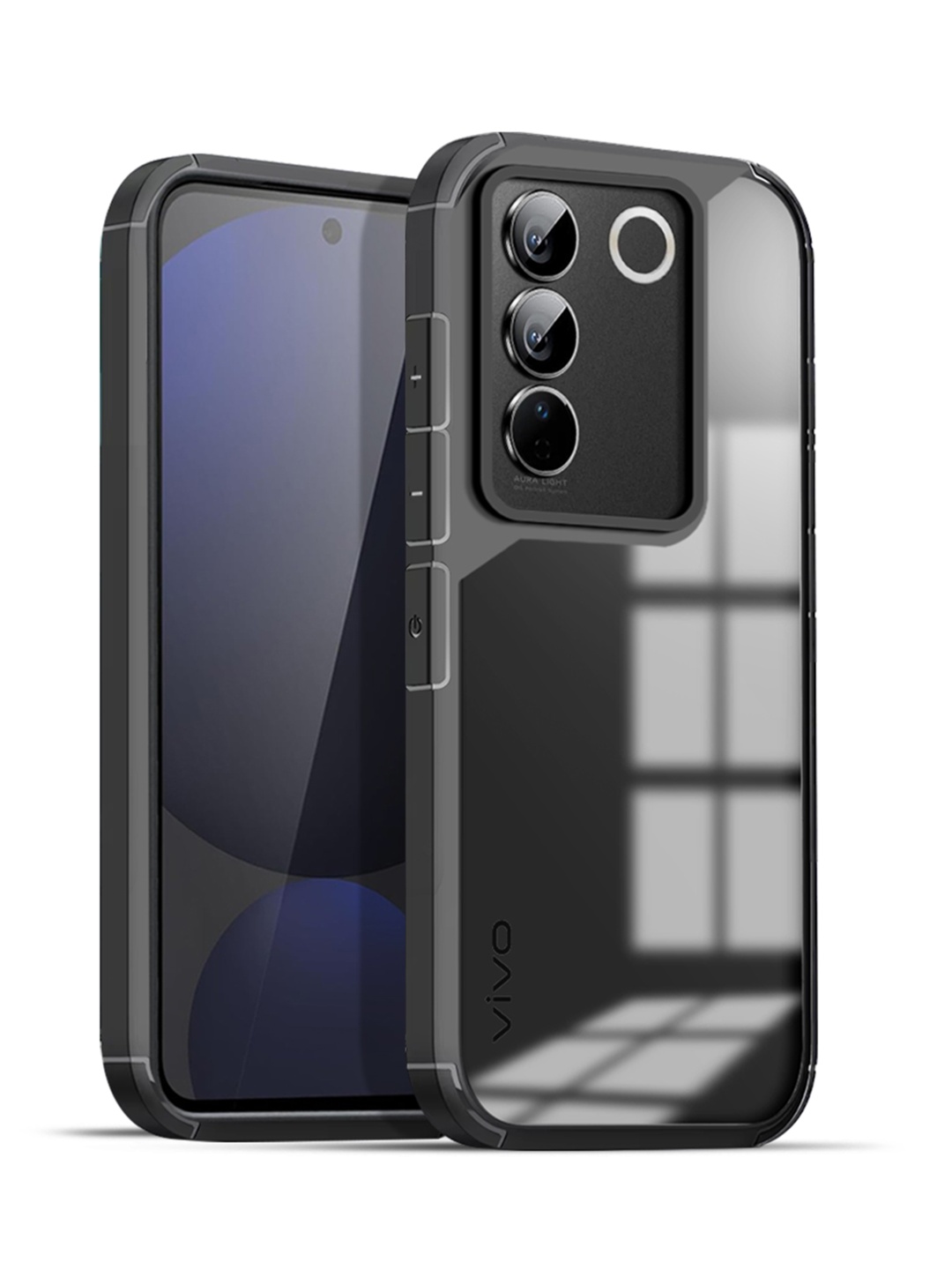 

Karwan Solid Vivo V27 5G Impact Resistant Back Case, Transparent
