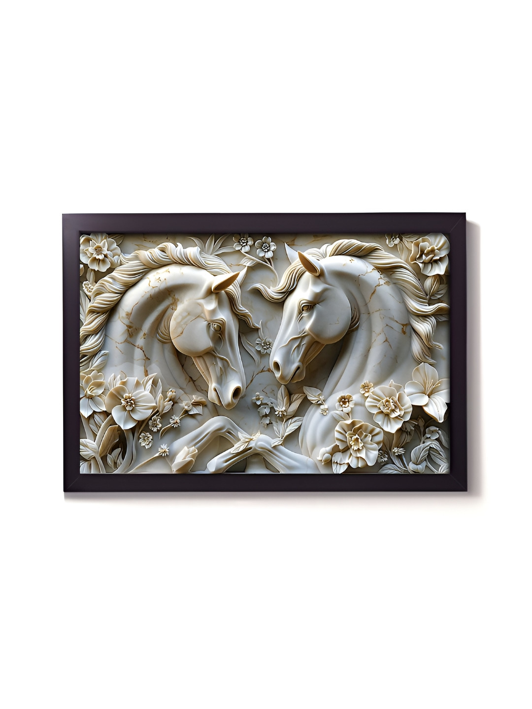 

Aura Beige & White 1 Piece Synthetic Wood Abstract Wall Paintings
