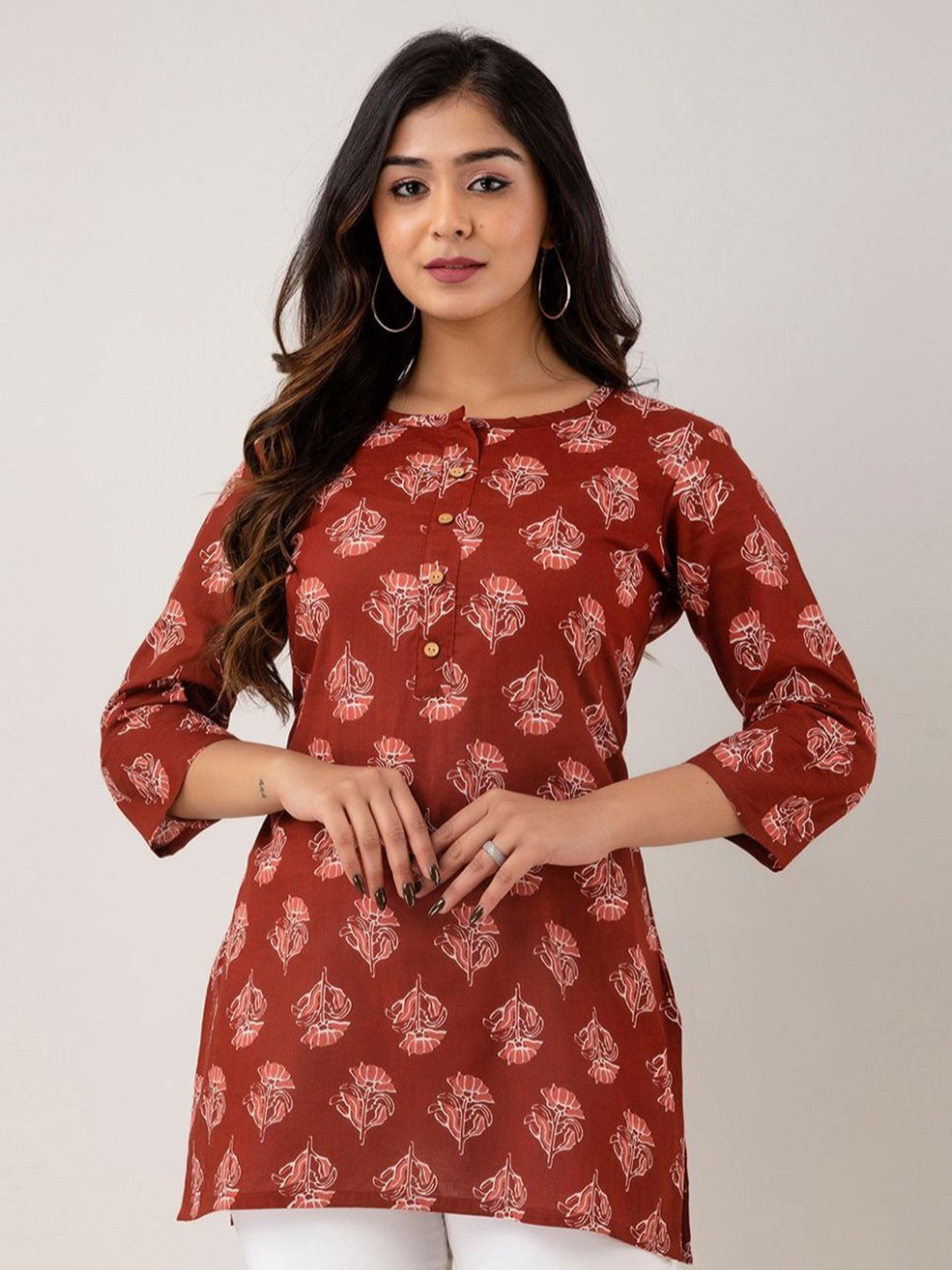 

Rangun Floral Print Top, Rust