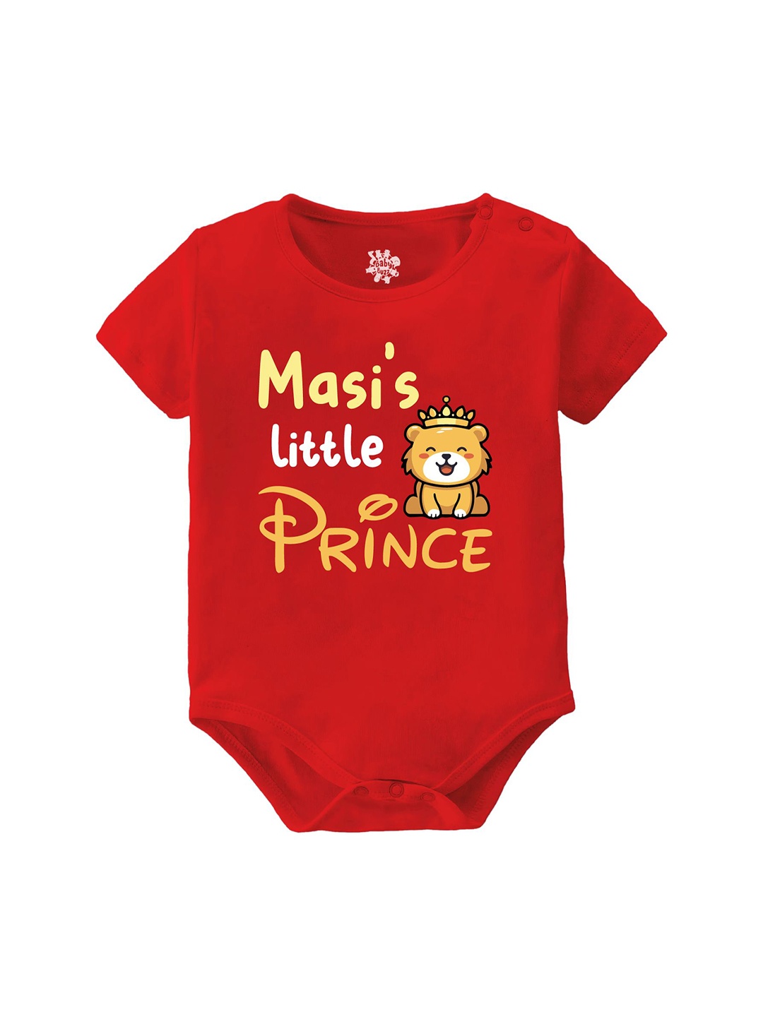 

Baby Buzz Kids Printed Pure Cotton Bodysuit, Red
