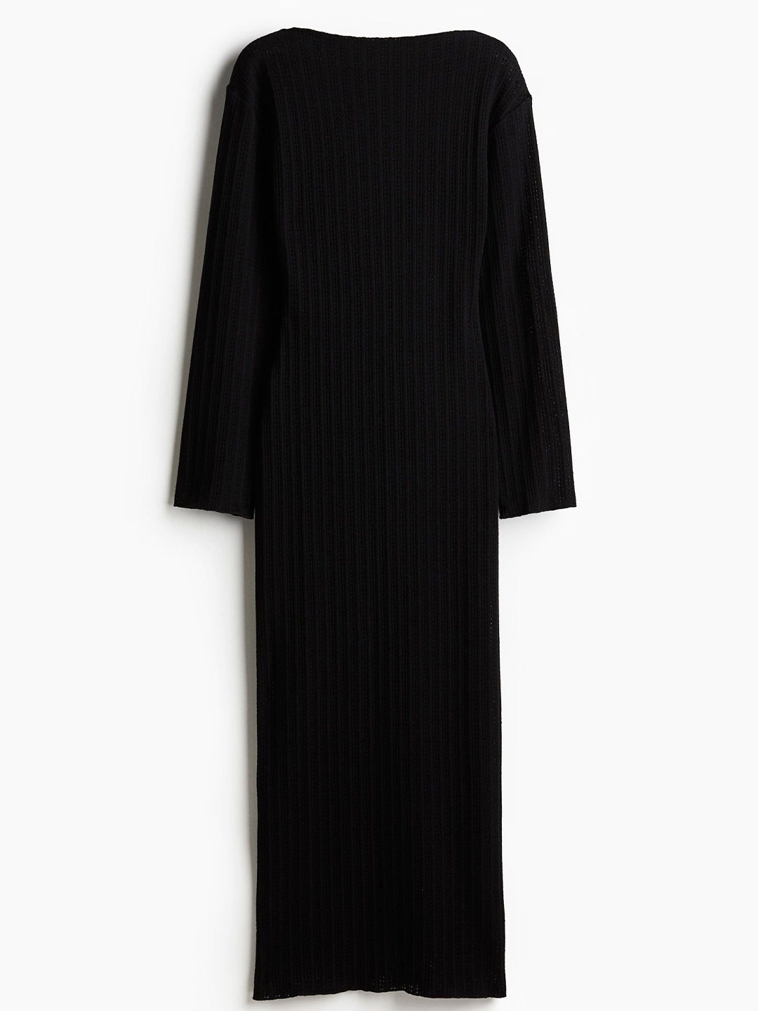 

H&M Hole-Patterned Maxi Dress, Black