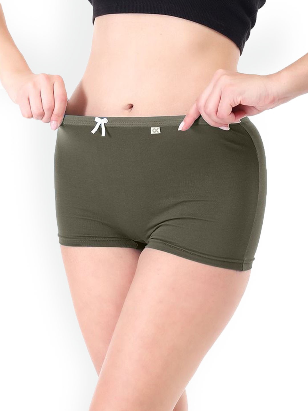 

Xjarvis High Coverage Super Combed Stretch Mid Waist Boy Shorts Briefs XJ-01-LB-PL-O-1-S, Grey