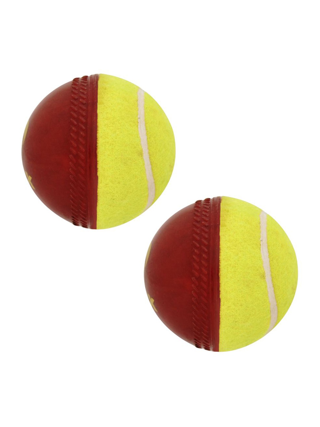 

Omtex Men Pack of 2 Cricket Training Swing Ball, Red
