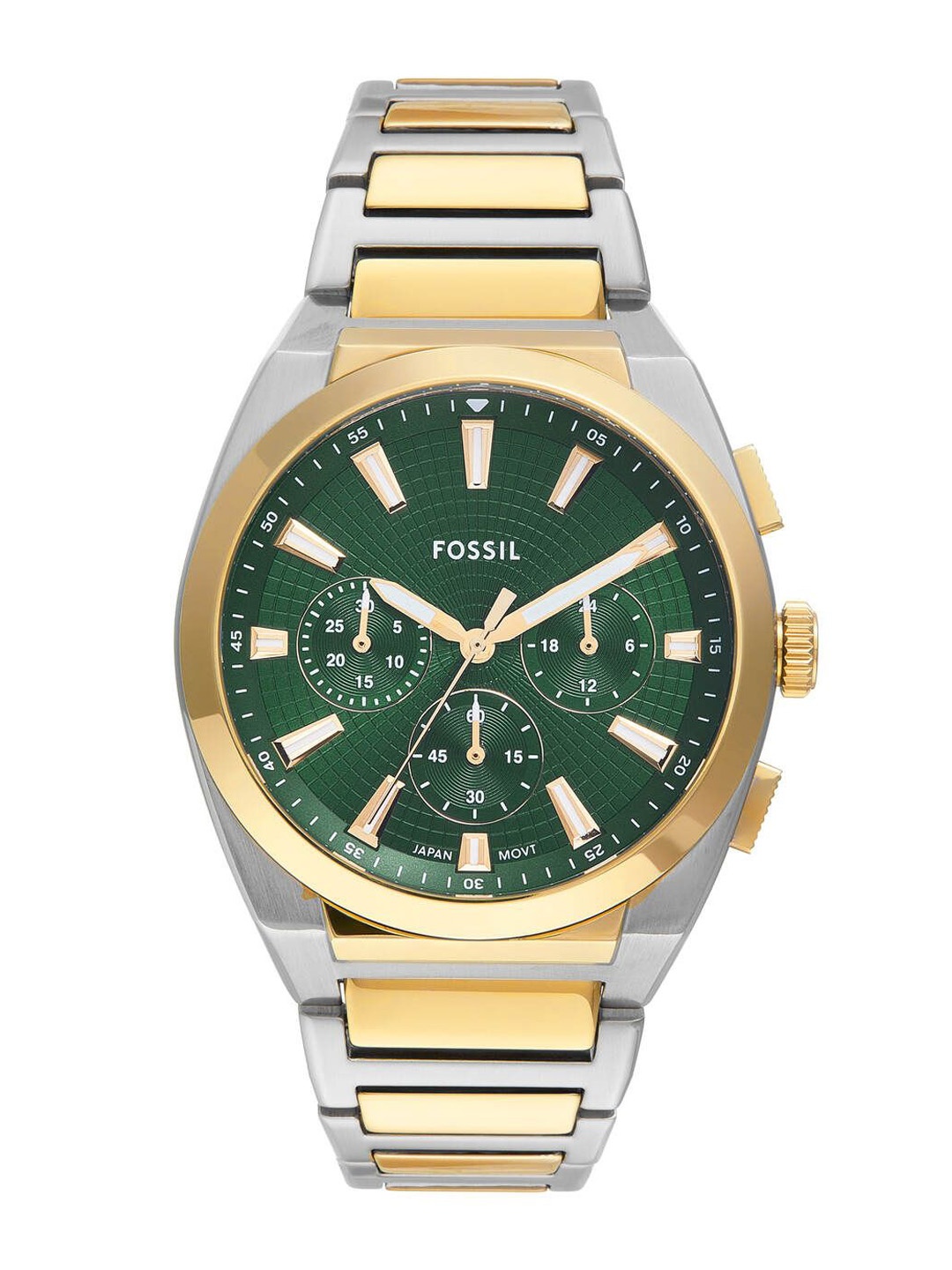 

Fossil Men Everett Dial & Stainless Steel Straps Analogue Watch FS6106, Green