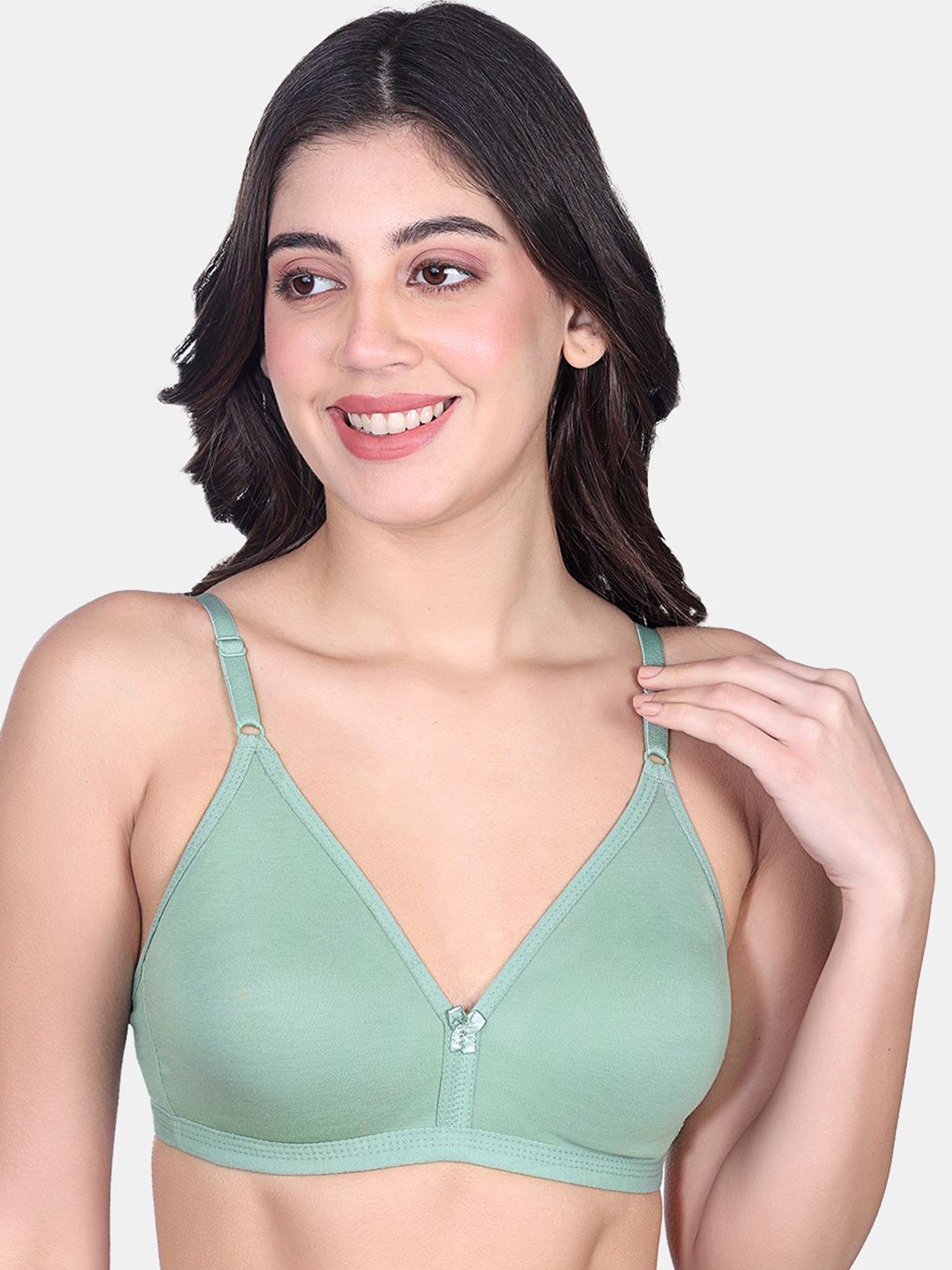 

SKDREAMS Women Full Coverage Non-Wired and Non Padded Bra, Olive