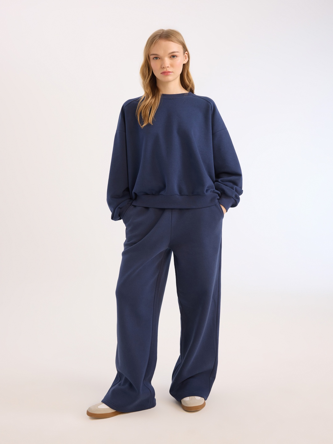 

DeFacto Women Regular Fit Mid-Rise Trouser, Blue