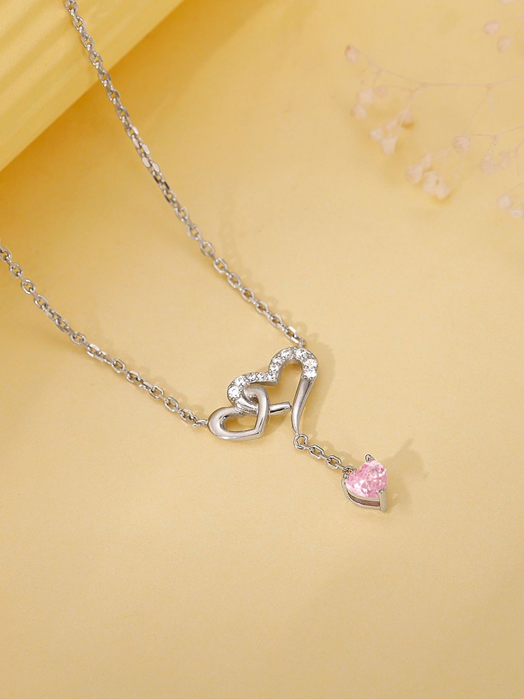 

GIVA 925 Silver Double Love Chain