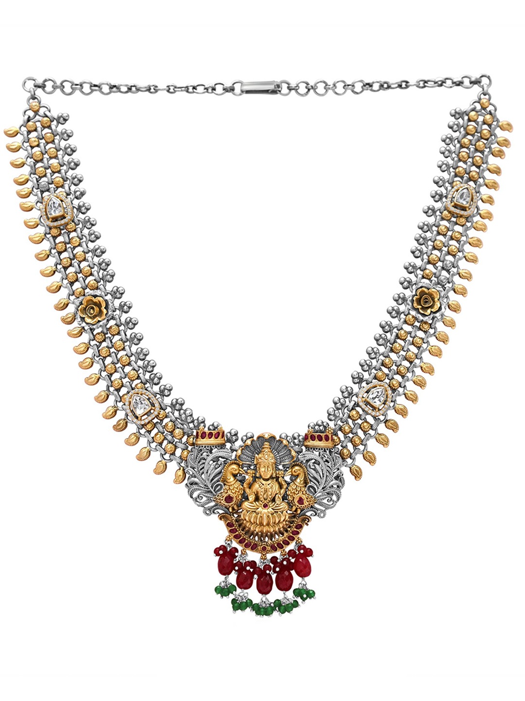 

925 SILLER Silver Rhodium-Plated Antique Necklace