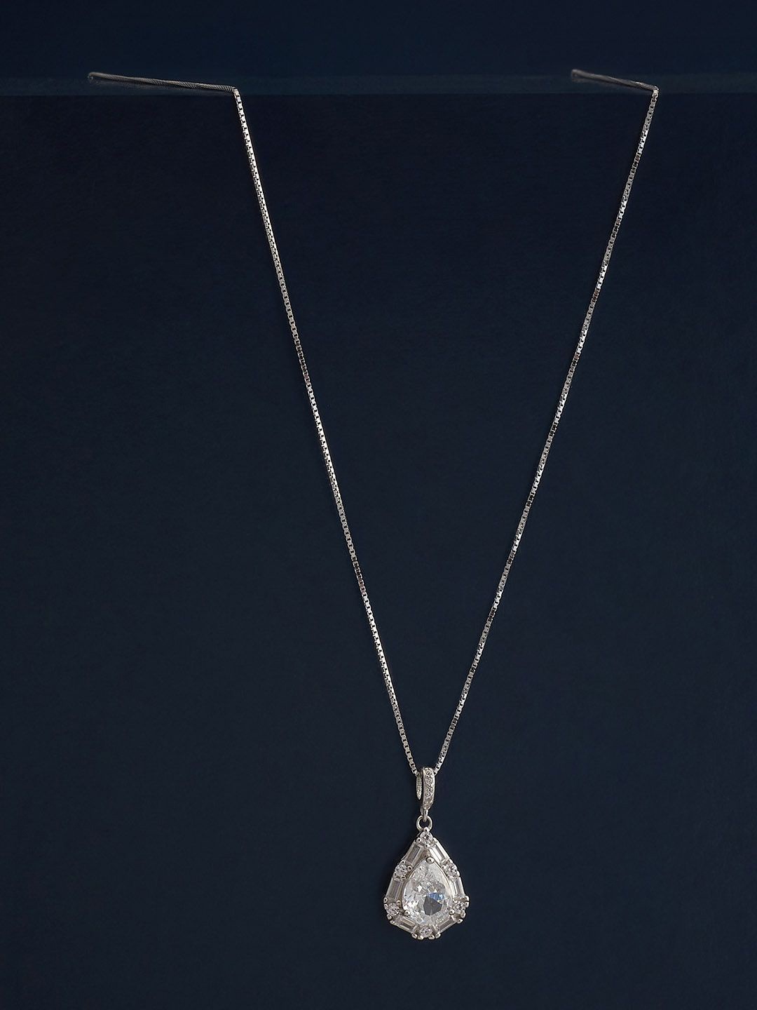 

Kushal's Fashion Jewellery 92.5 Silver Rhodium-Plated Contemporary Pendants
