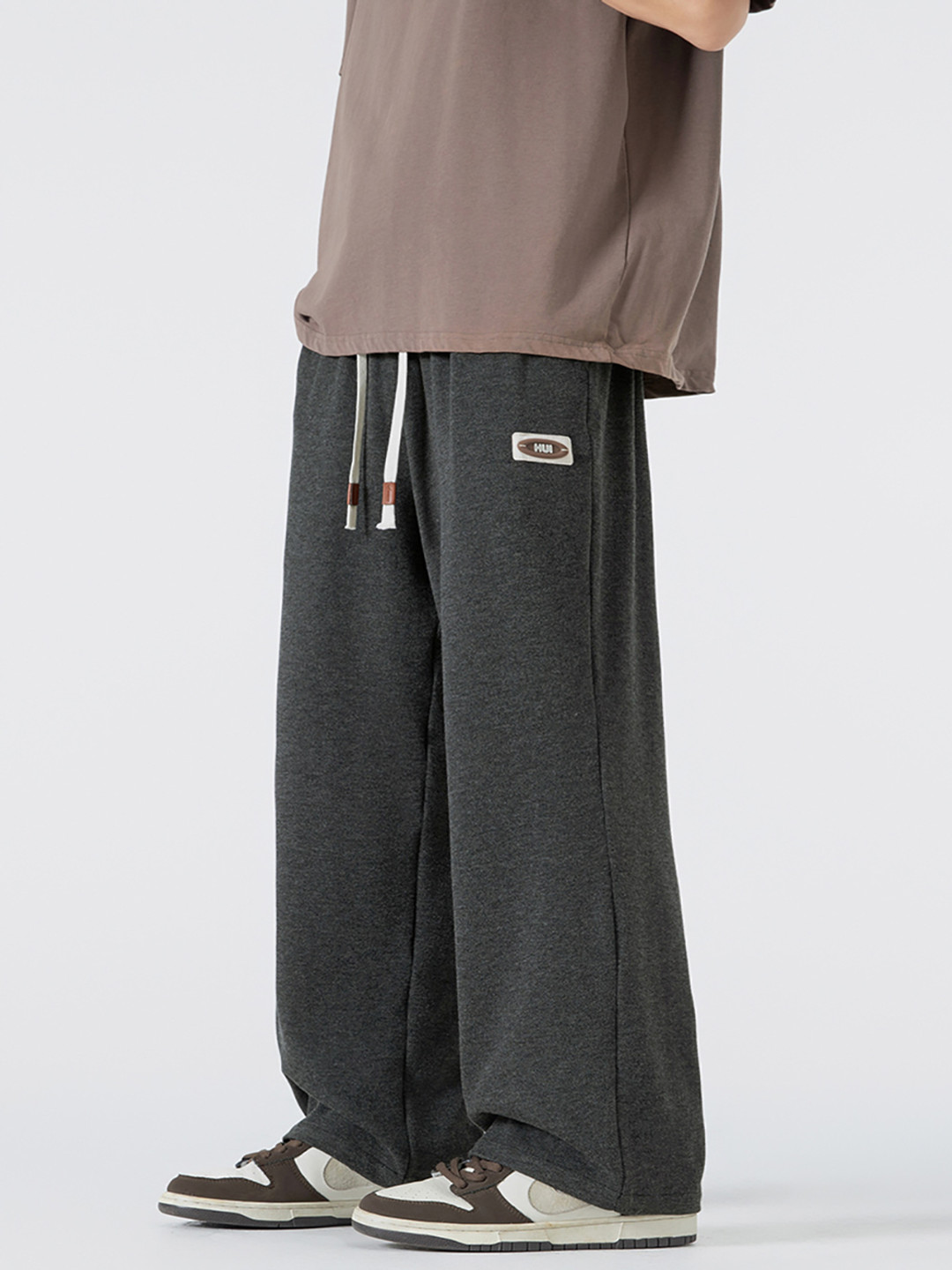 

StyleCast x Revolte Men Easy Wash Trousers, Grey