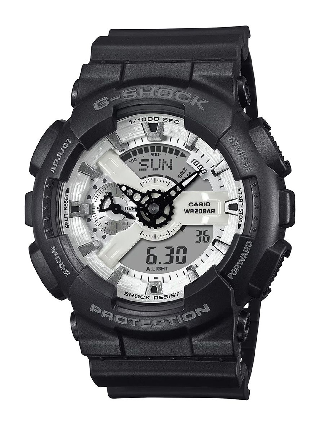 

CASIO Men Dial & Cuff Straps Analogue and Digital Chronograph Watch G1636, Black