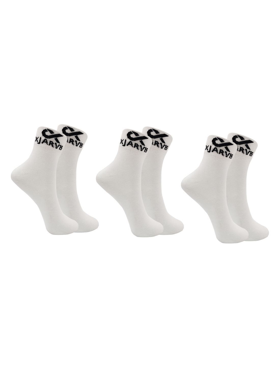 

Xjarvis Unisex Pack Of 3 BERLIN Athletic Ankle-Length Socks, White