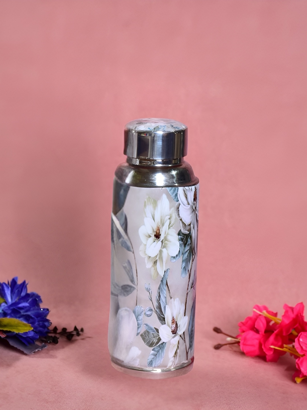 

THE HOME CO. Grey & White Single Stainless Steel Printed Water Bottle