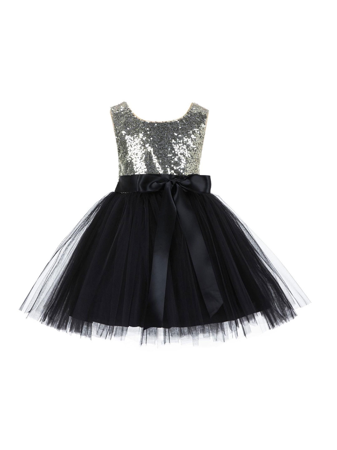 

Wow Princess Girl Embellished A-Line Dress, Black