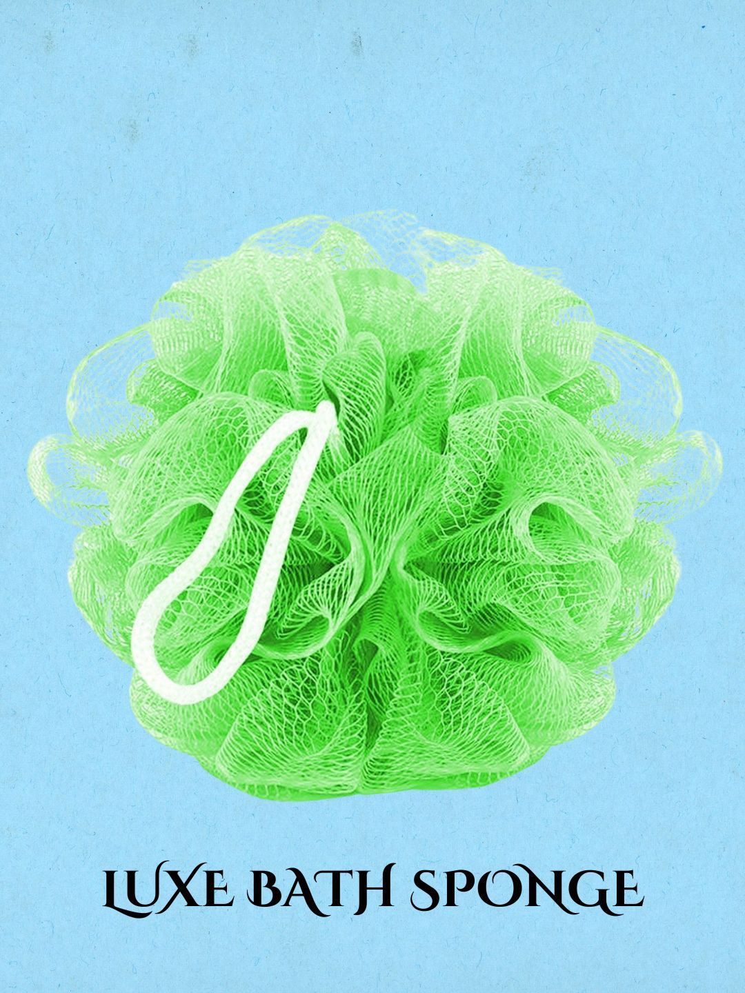

basicare Bath Sponge Loofah With Ribbon- Green