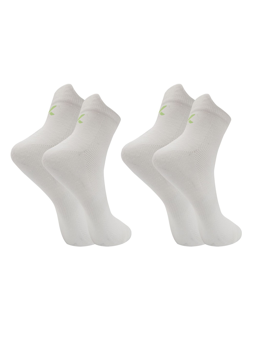 

Xjarvis Unisex Pack Of 2 Cotton Ankle-Length Socks, White