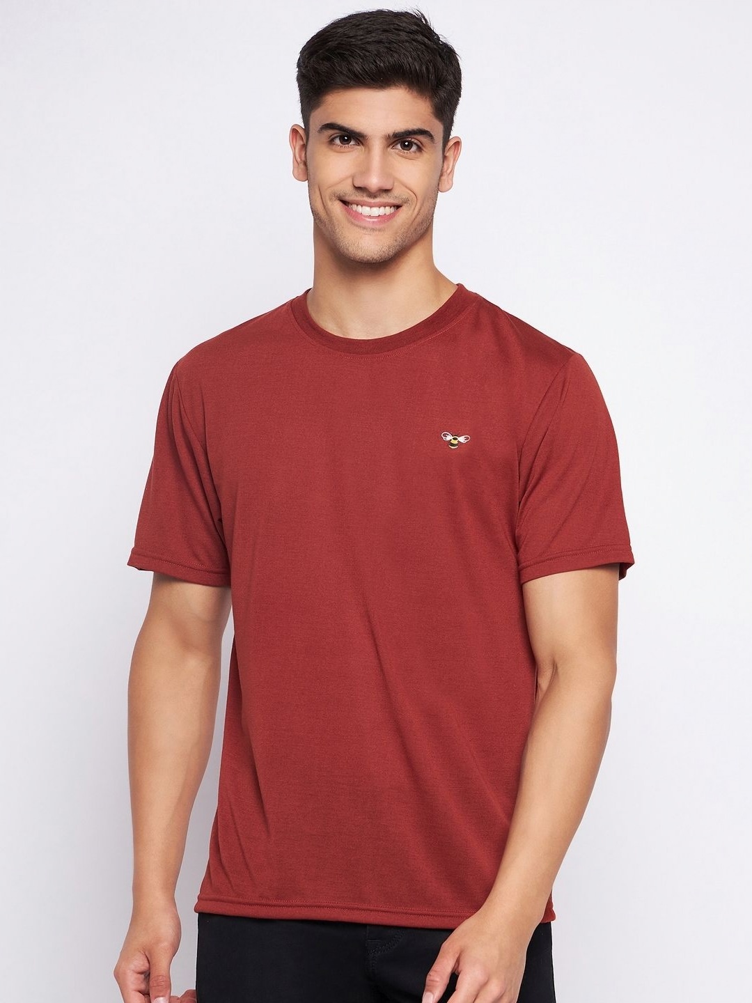 

AUXAMIS Men Pockets T-shirt, Rust