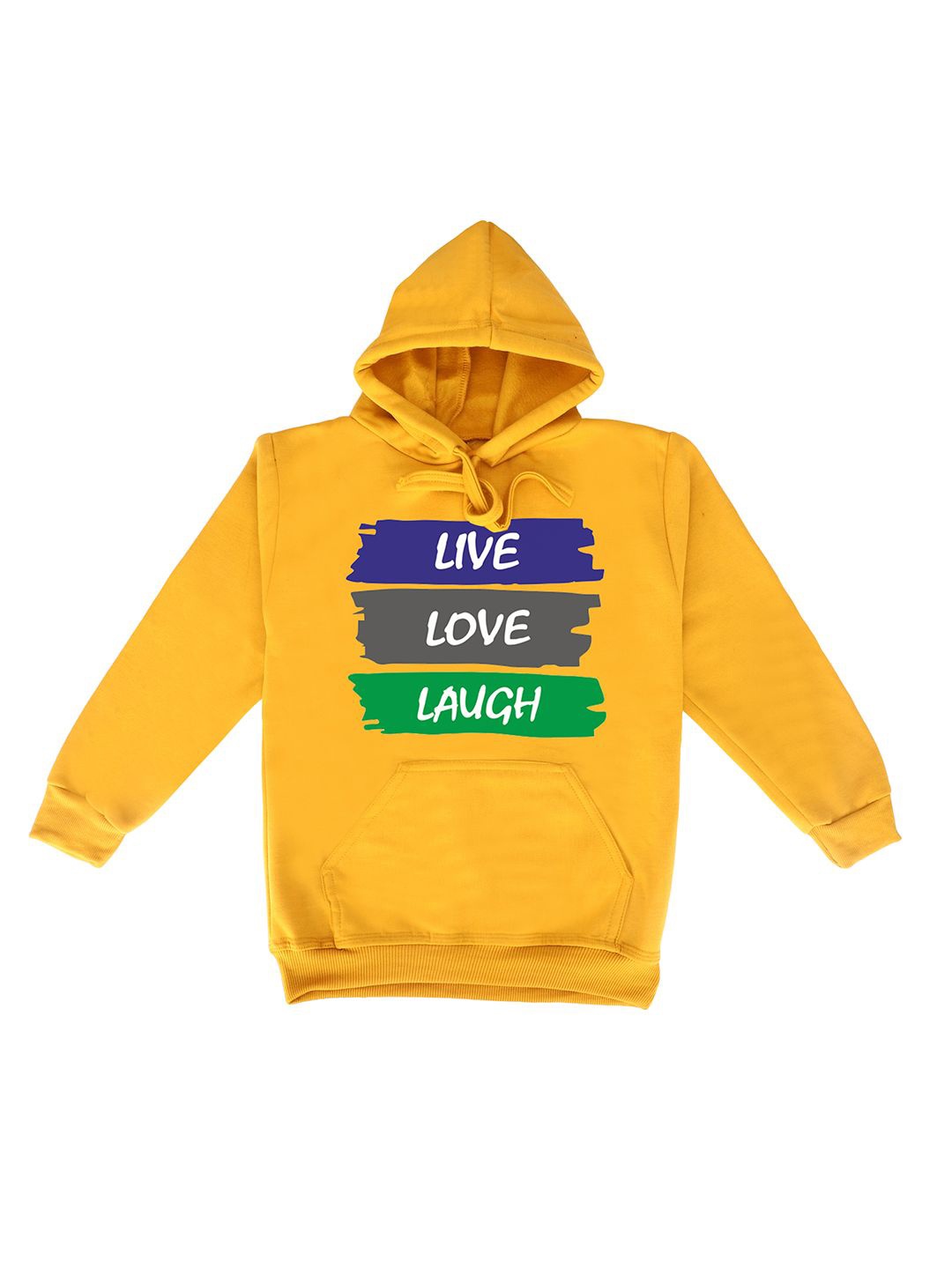 

Fabvio Plus Kids Printed Hooded Sweatshirt, Yellow