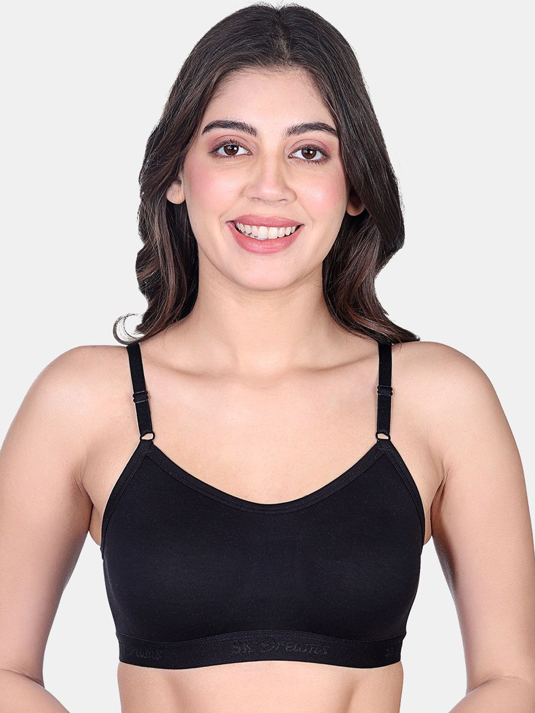 

SKDREAMS Full Coverage Workout Cotton Bra, Black