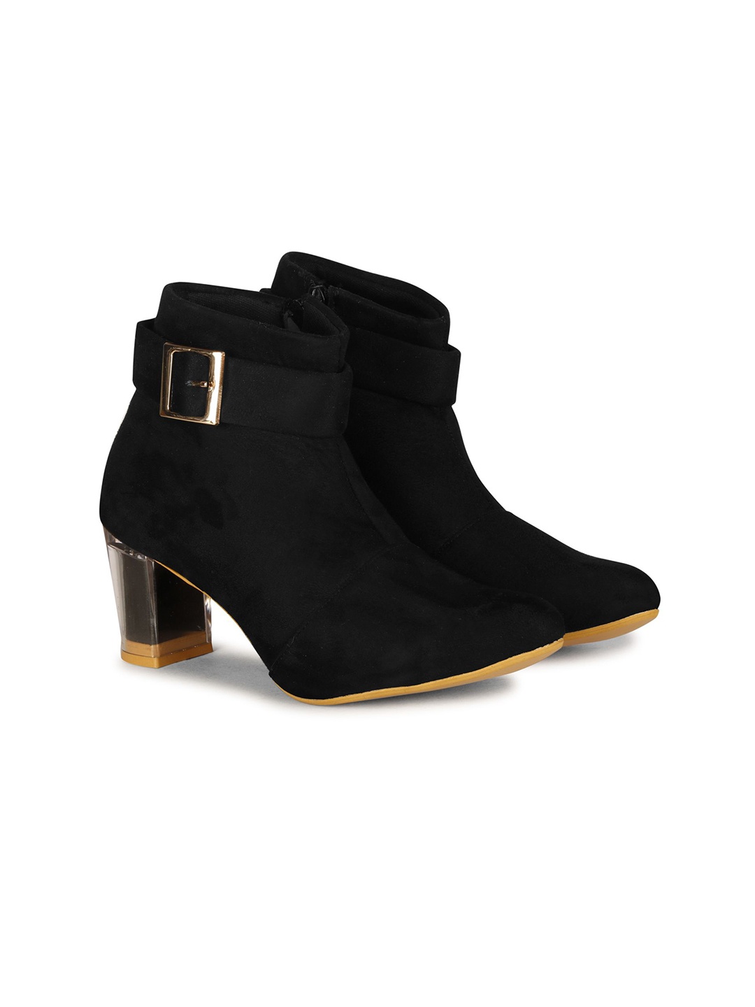 

Commander Shoes Women Blocked Heeled Cow boy Boots, Black