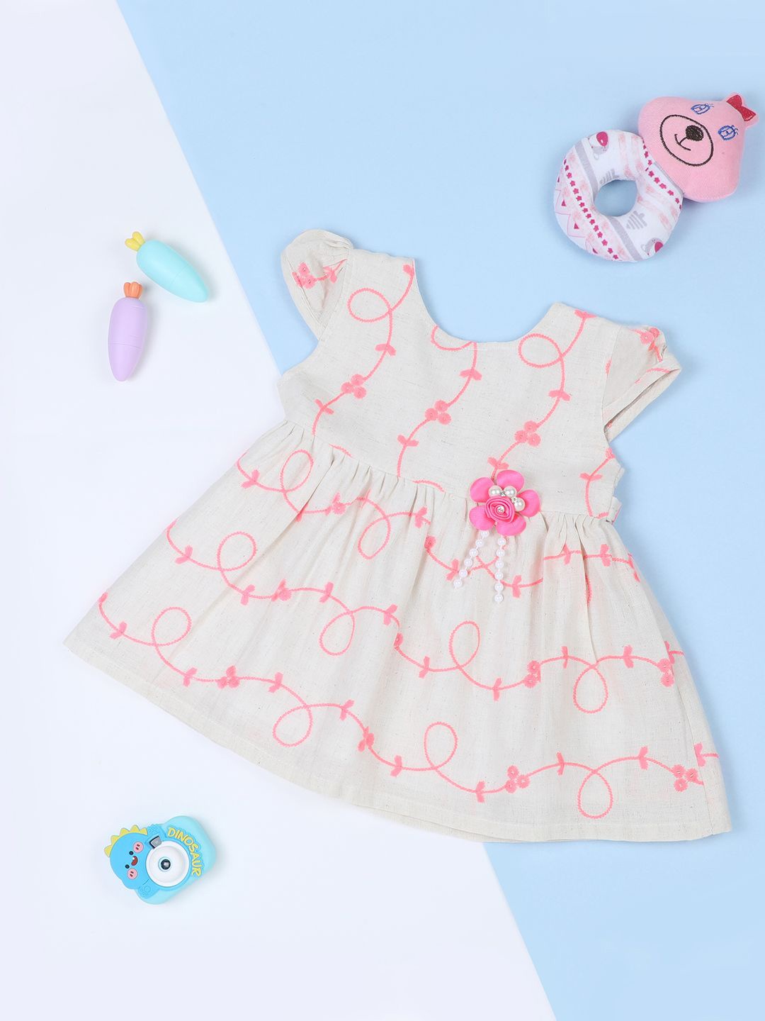 

Macwin Floral Print Fit & Flare Dress, Pink