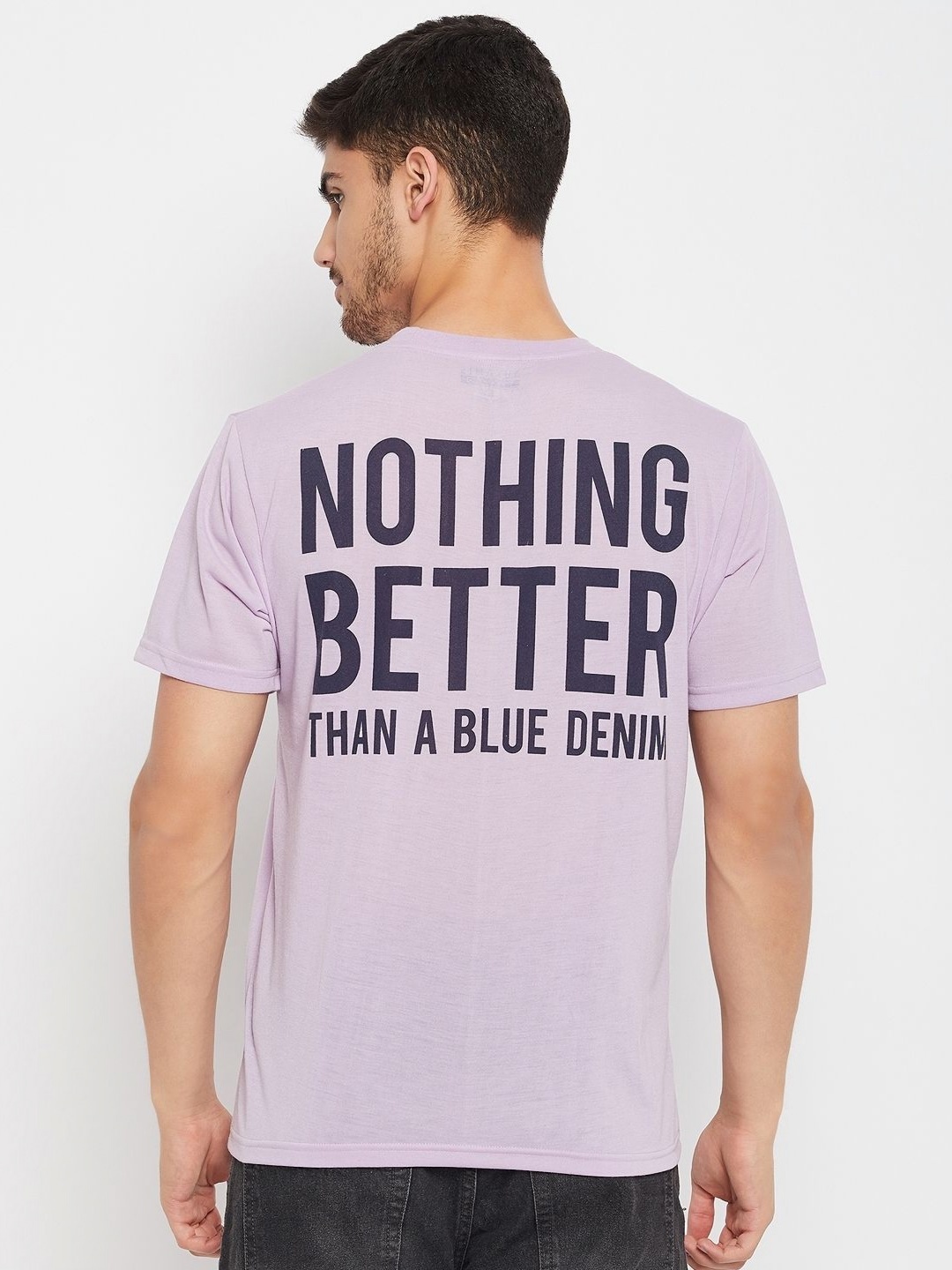 

AUXAMIS Men Printed Extended Sleeves Pockets T-shirt, Lavender