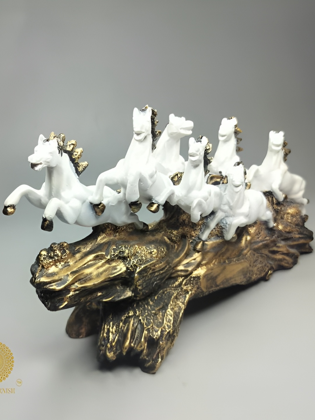 

The Gharnish White Seven Horse for Vastu Figurine Showpiece