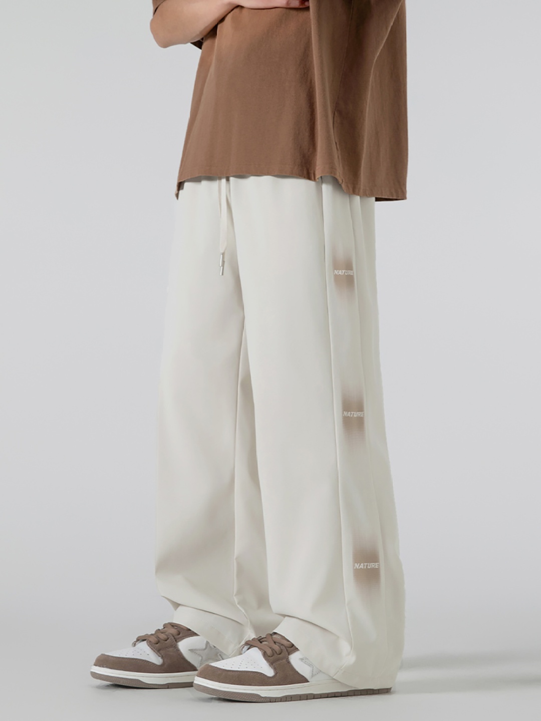 

StyleCast x Revolte Men Mid-Rise Trousers, Khaki