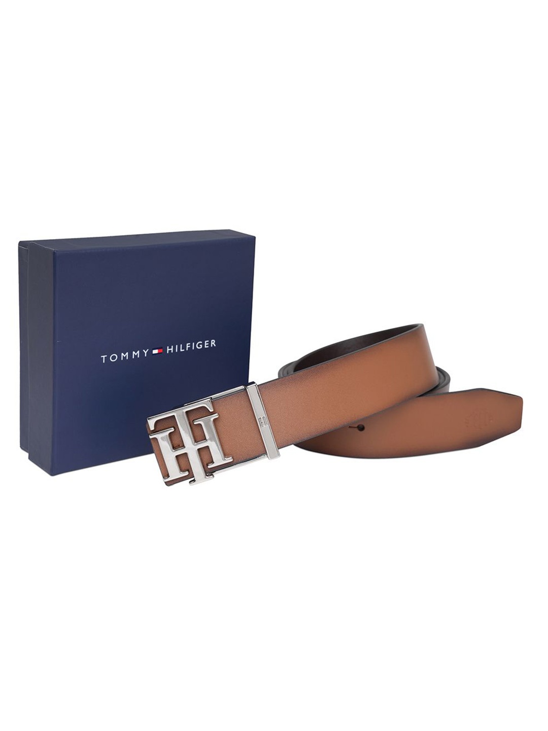 

Tommy Hilfiger Men Leather Reversible Formal Belt, Tan