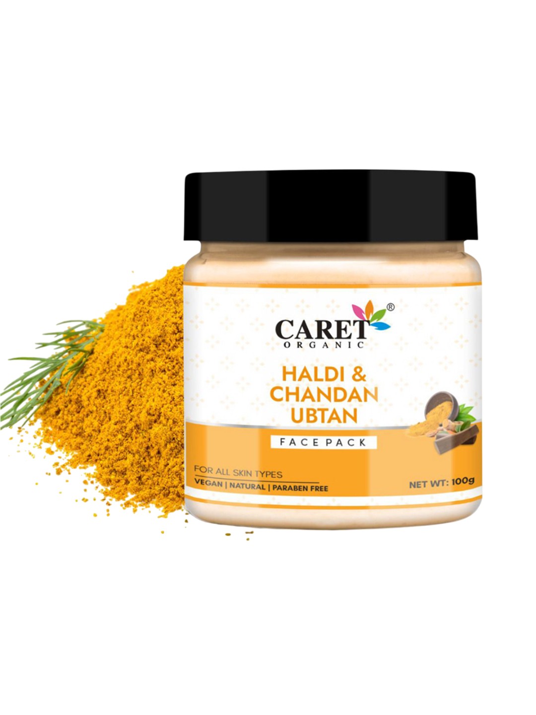 

CARET ORGANIC Haldi & Chandan Ubtan Face Pack- 100 g, White
