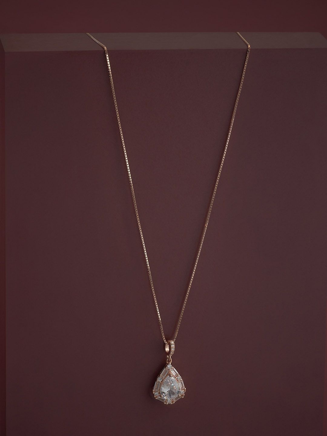 

Kushal's Fashion Jewellery 92.5 Silver Rose Gold-Plated Contemporary Pendants