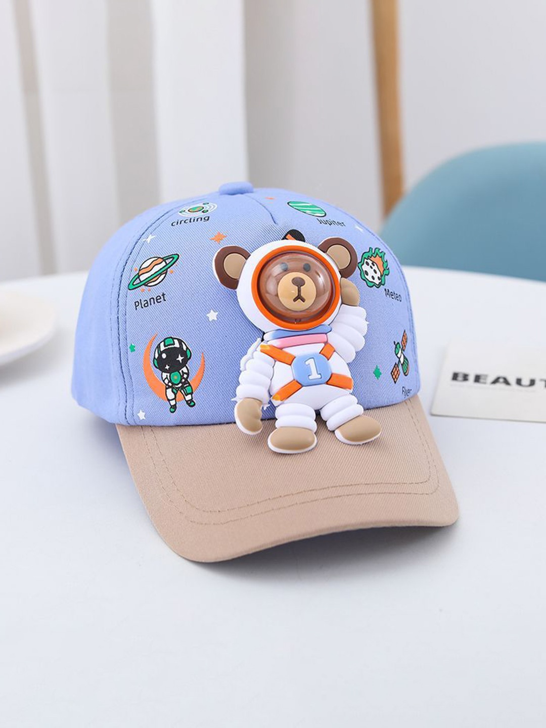 

Babymoon Kids Printed Baseball Cap, Blue