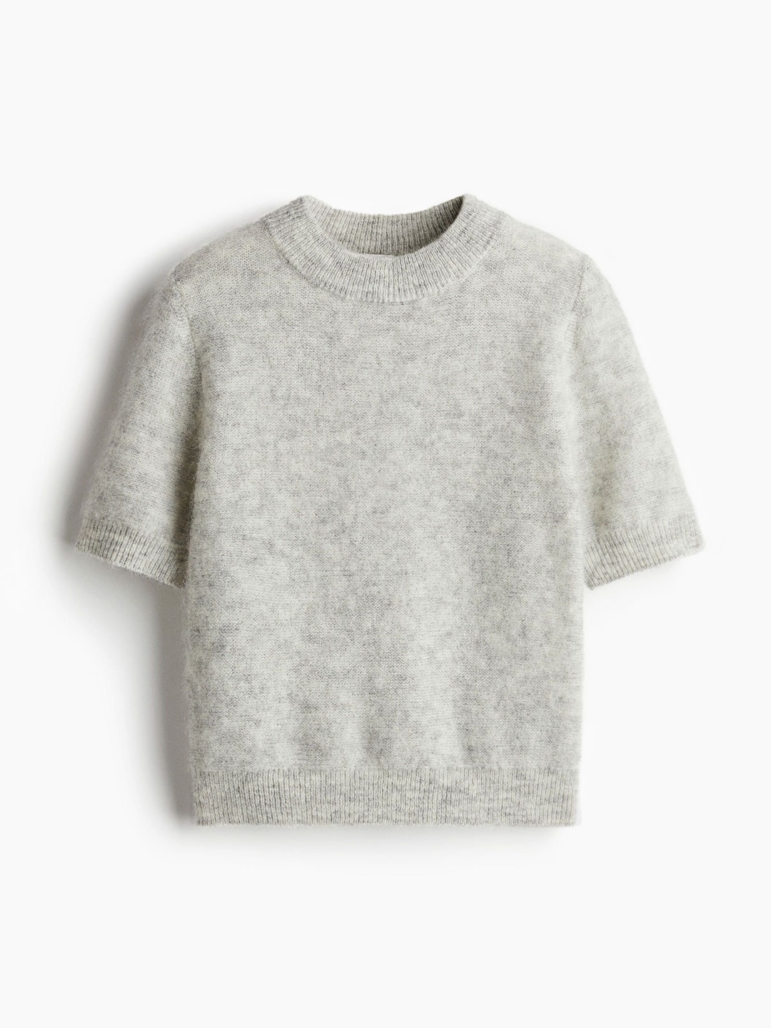 

H&M Mohair-Blend Top, Grey