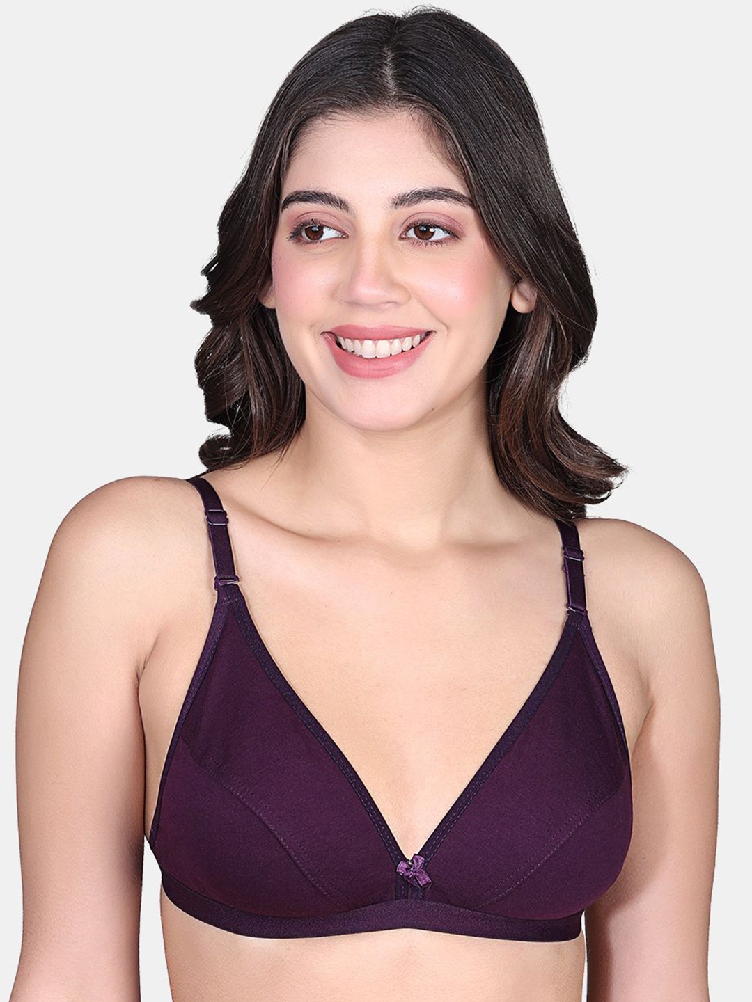 

SKDREAMS Women Cut and Sew Medium Coverage Bra, Purple