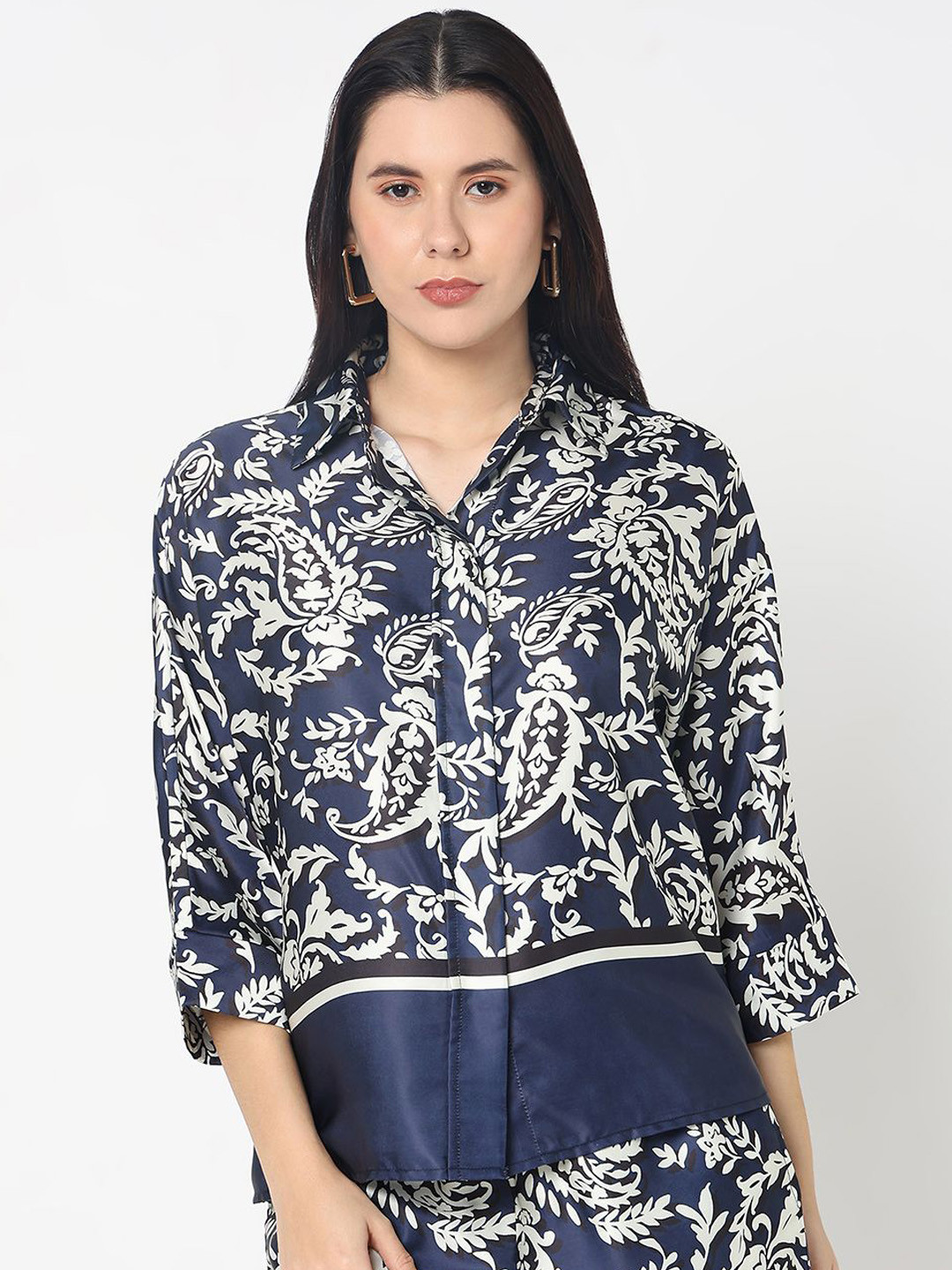 

R&B Paisley Printed Shirt With Trouser, Blue