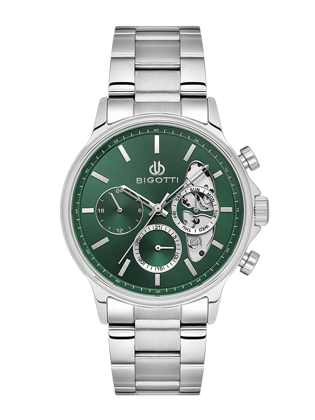 

BIGOTTI Men Dial & Stainless Steel Bracelet Style Straps Analogue Watch BG.1.10593-4, Green