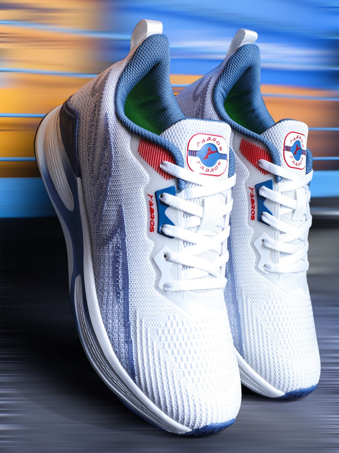 

ABROS Men MARIUS Mesh Running Shoes, Off white
