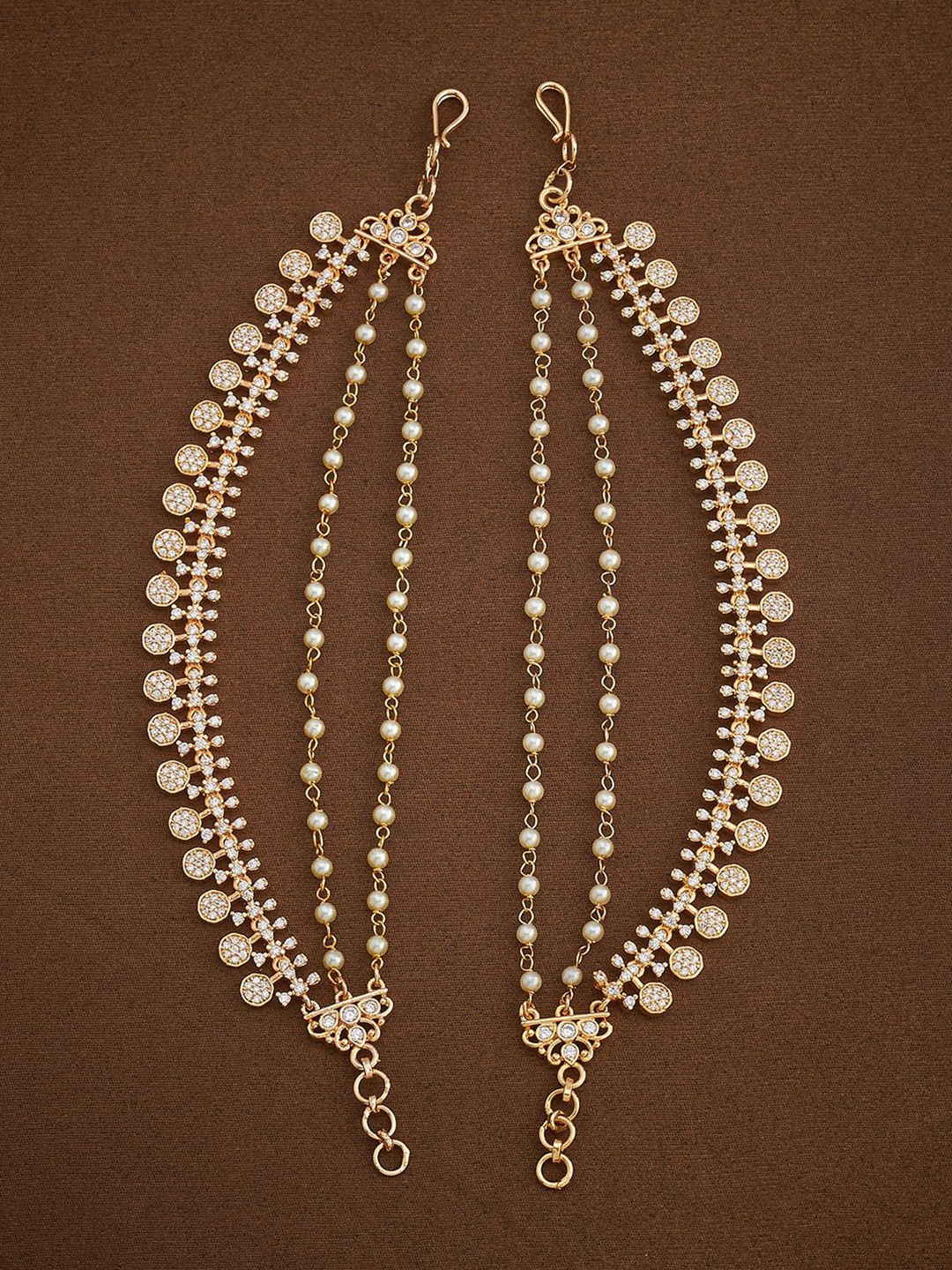 

Kushal's Fashion Jewellery White Gold-Plated Cubic Zirconia Matil
