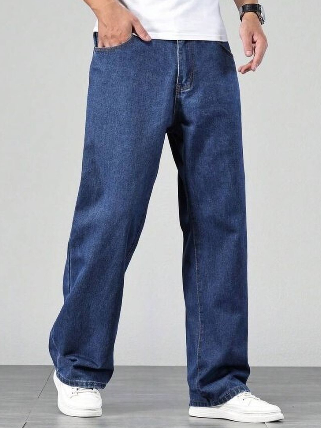 

Rend Men Relaxed Fit Mid-Rise Jeans, Blue