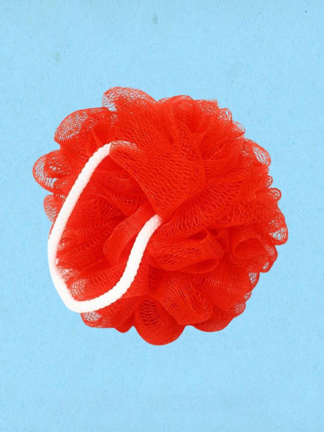 

basicare Bath Sponge Loofah With Ribbon, Red