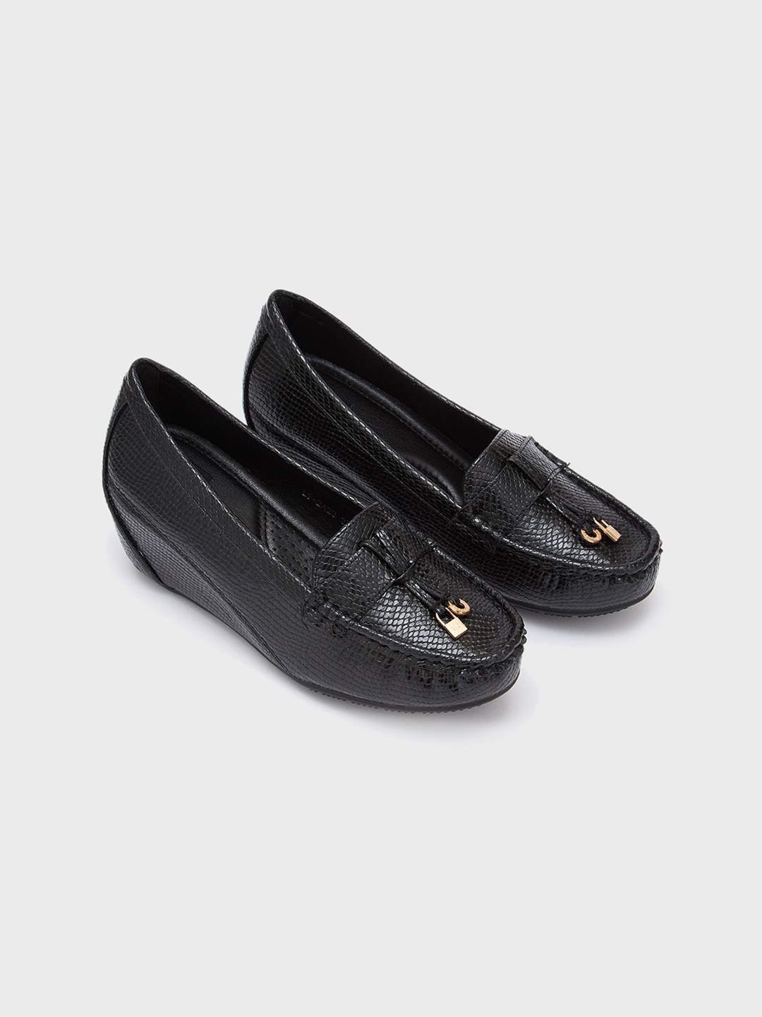 

Sole To Soul Wedge Pumps with Bows, Black