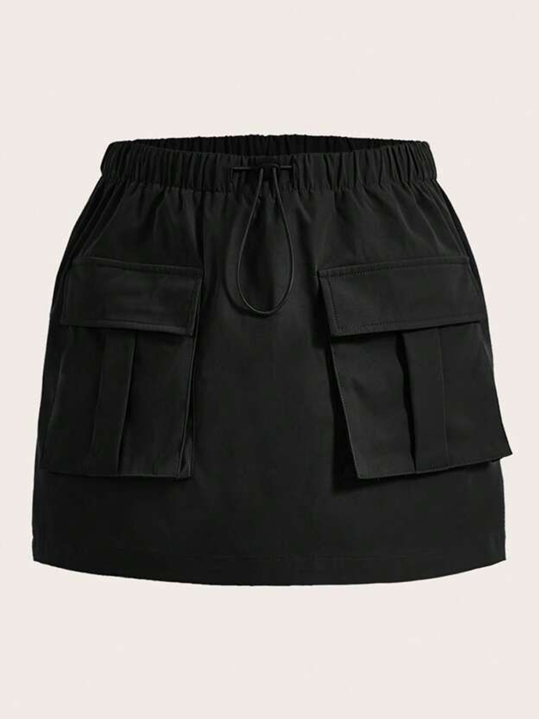 

TABADTOD Cargo straight Mini Skirt, Black