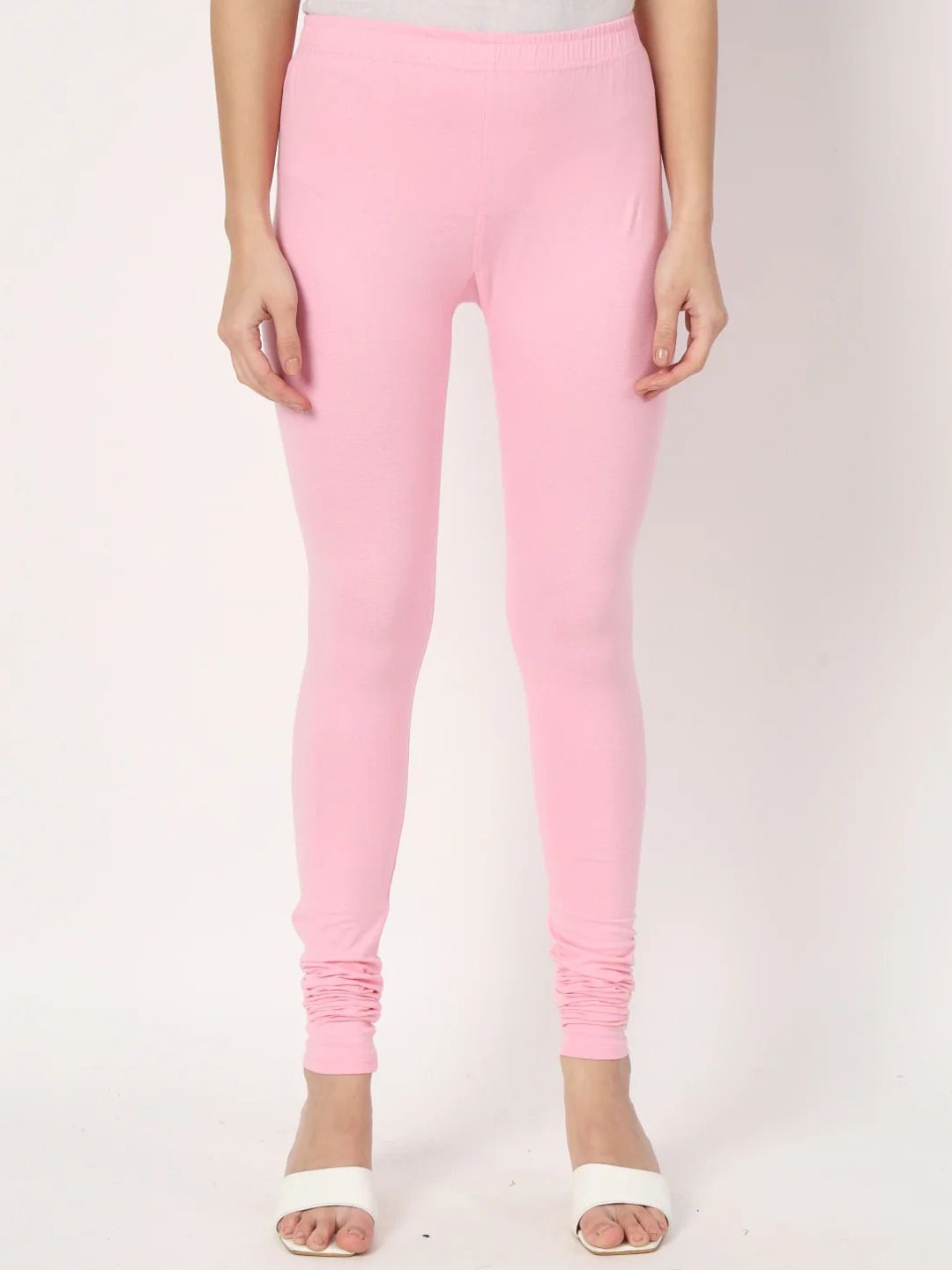 

thread plus Women Slim Fit Churidar Length Leggings, Pink
