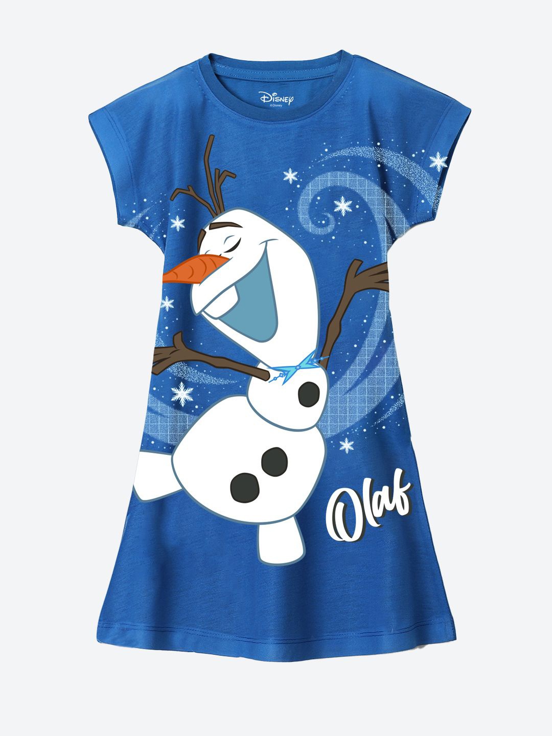 

YK Disney Girls Print A-Line Dress, Blue