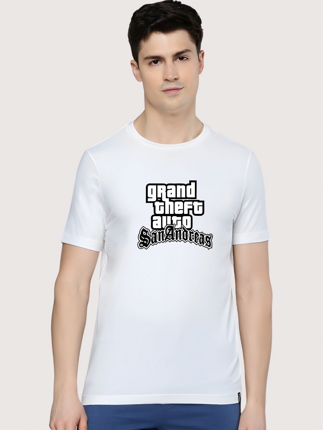 

Moda Rapido Men Drop-Shoulder Sleeves T-shirt, White