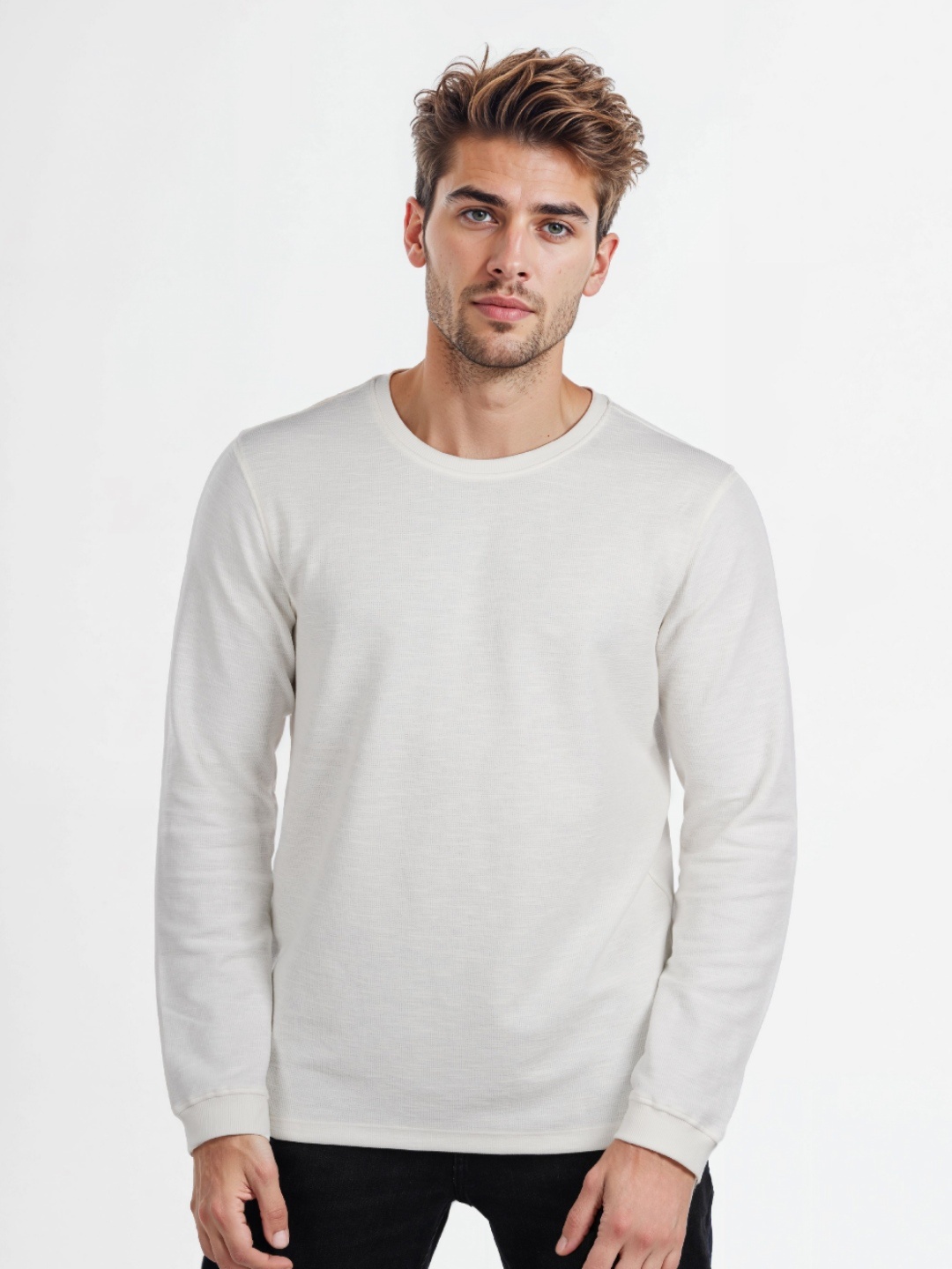 

Celio Men Solid Round Neck Cotton T-shirt, Beige